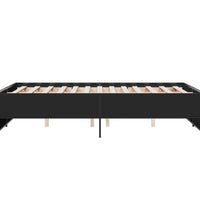 Bettgestell Schwarz 140x190 cm Holzwerkstoff und Metall