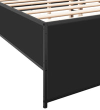Bettgestell Schwarz 140x190 cm Holzwerkstoff und Metall
