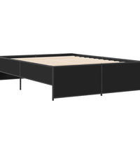 Bettgestell Schwarz 135x190 cm Holzwerkstoff und Metall