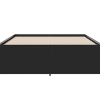Bettgestell Schwarz 135x190 cm Holzwerkstoff und Metall