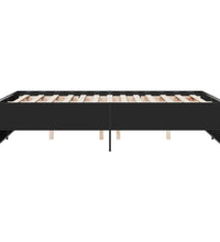 Bettgestell Schwarz 135x190 cm Holzwerkstoff und Metall