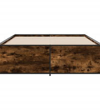 Bettgestell Räuchereiche 120x190 cm Holzwerkstoff und Metall