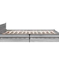 Bettgestell mit Schubladen Grau Sonoma 200x200cm Holzwerkstoff