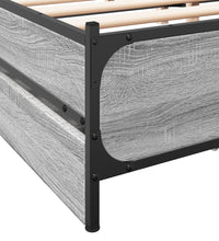 Bettgestell mit Schubladen Grau Sonoma 150x200 cm Holzwerkstoff