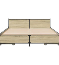 Bettgestell mit Schubladen Sonoma-Eiche 140x200cm Holzwerkstoff