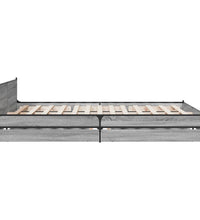 Bettgestell mit Schubladen Grau Sonoma 140x200 cm Holzwerkstoff
