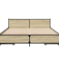Bettgestell mit Schubladen Sonoma-Eiche 120x200cm Holzwerkstoff