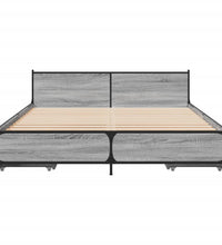 Bettgestell mit Schubladen Grau Sonoma 120x200 cm Holzwerkstoff