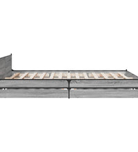 Bettgestell mit Schubladen Grau Sonoma 120x200 cm Holzwerkstoff