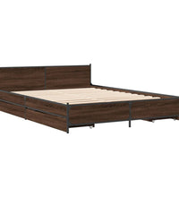 Bettgestell mit Schubladen Braun Eichen-Optik 120x200 cm