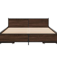 Bettgestell mit Schubladen Braun Eichen-Optik 120x200 cm