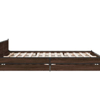 Bettgestell mit Schubladen Braun Eichen-Optik 120x200 cm