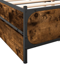 Bettgestell mit Schubladen Räuchereiche 135x190cm Holzwerkstoff