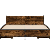 Bettgestell mit Schubladen Räuchereiche 120x190cm Holzwerkstoff