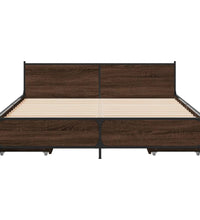Bettgestell mit Schubladen Braun Eichen-Optik 120x190 cm