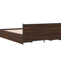 Bettgestell mit Schubladen Braun Eichen-Optik 120x190 cm