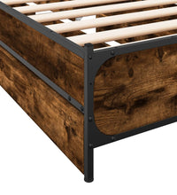 Bettgestell mit Schubladen Räuchereiche 90x190 cm Holzwerkstoff