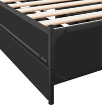 Bettgestell mit Schubladen Schwarz 100x200 cm Holzwerkstoff