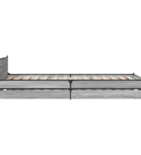 Bettgestell mit Schubladen Grau Sonoma 100x200 cm Holzwerkstoff