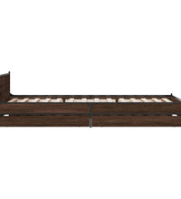 Bettgestell mit Schubladen Braun Eichen-Optik 100x200 cm
