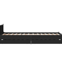Bettgestell mit Schubladen Schwarz 75x190 cm Holzwerkstoff