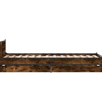 Bettgestell mit Schubladen Räuchereiche 75x190 cm Holzwerkstoff