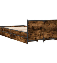 Bettgestell mit Schubladen Räuchereiche 75x190 cm Holzwerkstoff