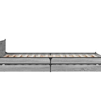 Bettgestell mit Schubladen Grau Sonoma 75x190 cm Holzwerkstoff