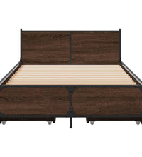 Bettgestell mit Schubladen Braun Eichen-Optik 75x190 cm