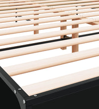 Bettgestell Schwarz 120x200 cm Holzwerkstoff und Metall
