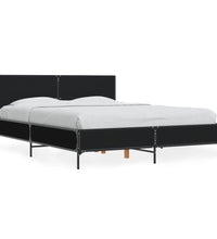 Bettgestell Schwarz 120x200 cm Holzwerkstoff und Metall