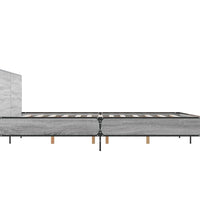 Bettgestell Grau Sonoma 120x200 cm Holzwerkstoff und Metall