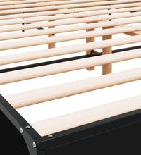 Bettgestell Schwarz 140x200 cm Holzwerkstoff und Metall