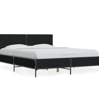 Bettgestell Schwarz 140x200 cm Holzwerkstoff und Metall