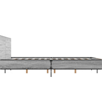 Bettgestell Grau Sonoma 140x200 cm Holzwerkstoff und Metall