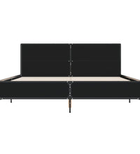 Bettgestell Schwarz 150x200 cm Holzwerkstoff und Metall