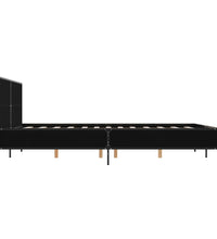Bettgestell Schwarz 150x200 cm Holzwerkstoff und Metall