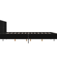 Bettgestell Schwarz 180x200 cm Holzwerkstoff und Metall