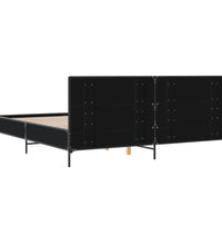 Bettgestell Schwarz 180x200 cm Holzwerkstoff und Metall