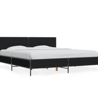 Bettgestell Schwarz 180x200 cm Holzwerkstoff und Metall