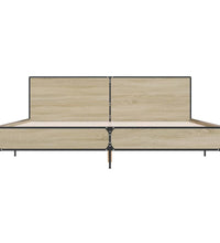 Bettgestell Sonoma-Eiche 180x200 cm Holzwerkstoff und Metall