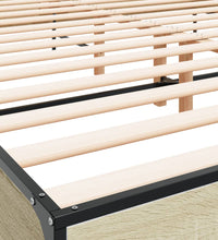 Bettgestell Sonoma-Eiche 180x200 cm Holzwerkstoff und Metall