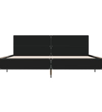 Bettgestell Schwarz 200x200 cm Holzwerkstoff und Metall