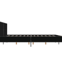 Bettgestell Schwarz 200x200 cm Holzwerkstoff und Metall