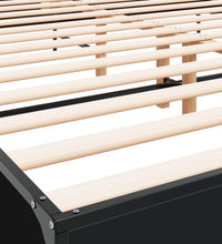 Bettgestell Schwarz 200x200 cm Holzwerkstoff und Metall