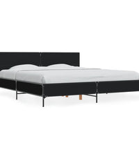 Bettgestell Schwarz 200x200 cm Holzwerkstoff und Metall