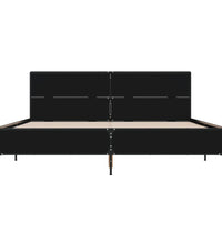 Bettgestell Schwarz 120x190 cm Holzwerkstoff und Metall