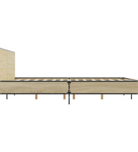 Bettgestell Sonoma-Eiche 120x190 cm Holzwerkstoff und Metall