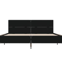 Bettgestell Schwarz 135x190 cm Holzwerkstoff und Metall