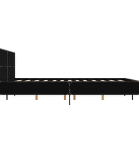 Bettgestell Schwarz 135x190 cm Holzwerkstoff und Metall